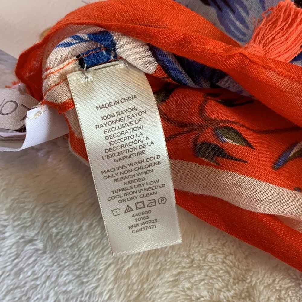 LOFT Large Floral Print Infinity Scarf